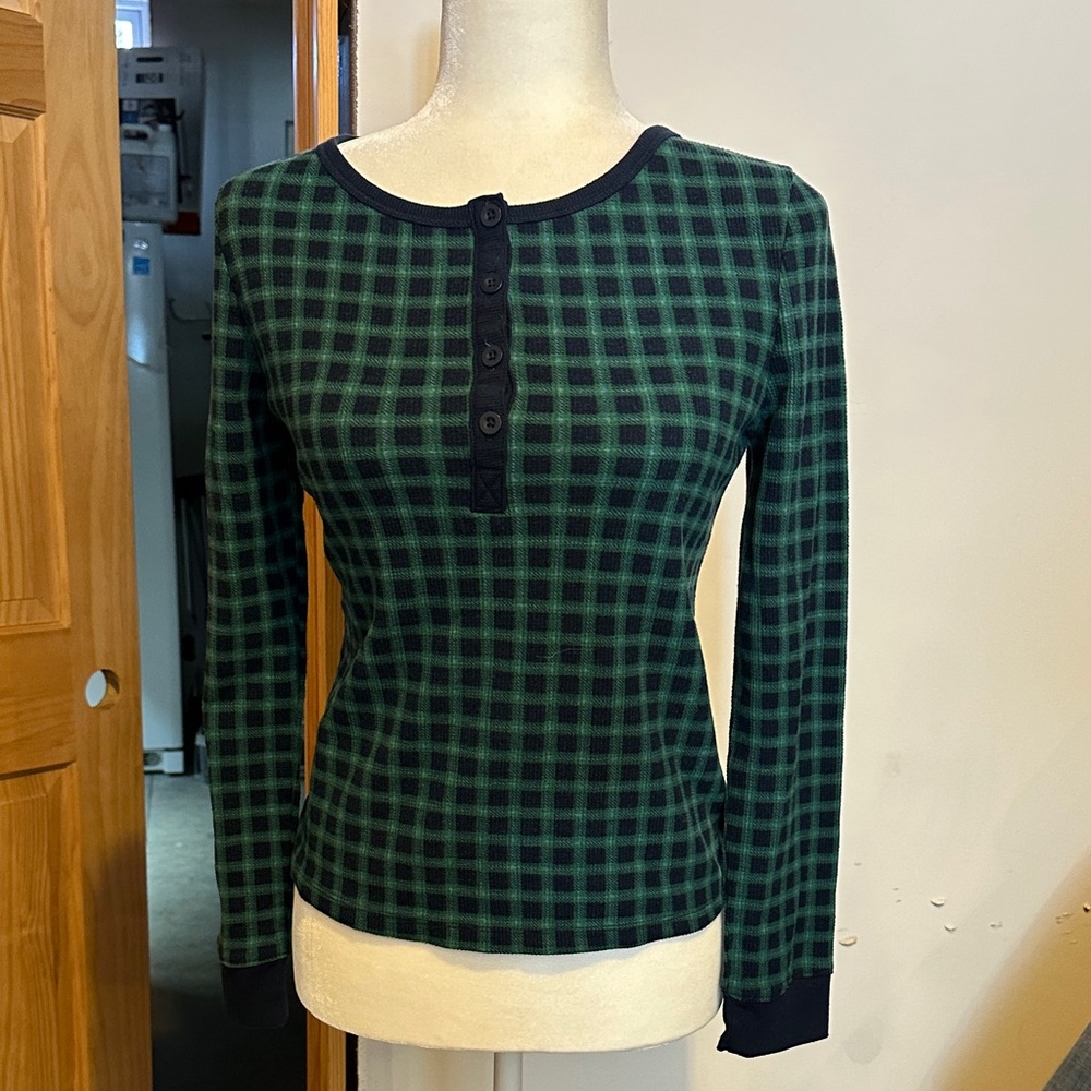 Women’s Auden Green and Navy Checkered Pajama Set